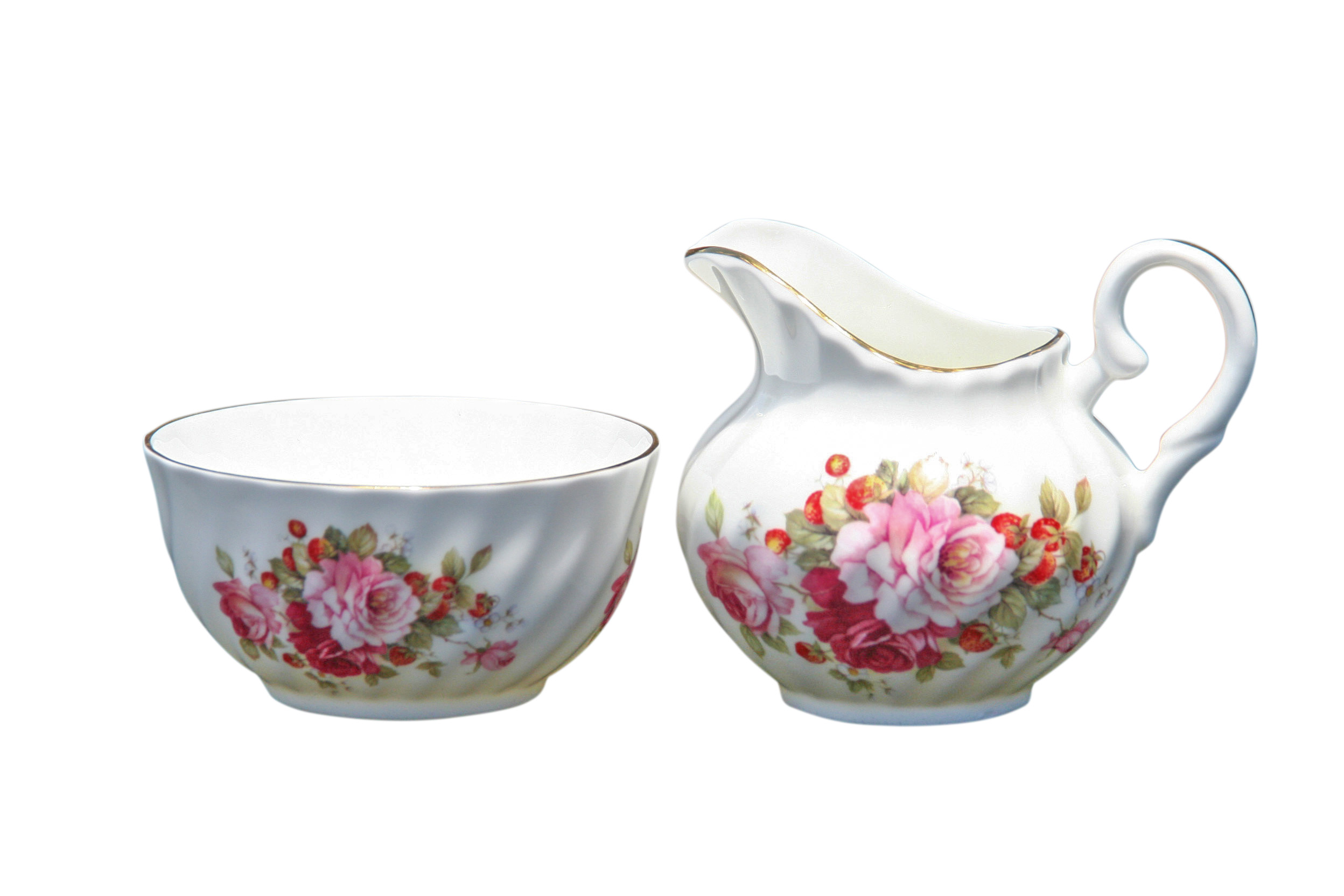 Strawberry Rose Sugar & Creamer Set